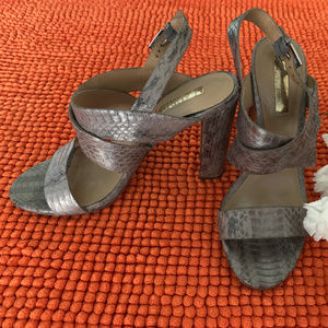Silver/grey, medium heels, size 7, Ralph Lauren